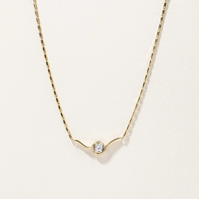 Light Spark Bezel Set Diamond Necklace | 0.55ct |
