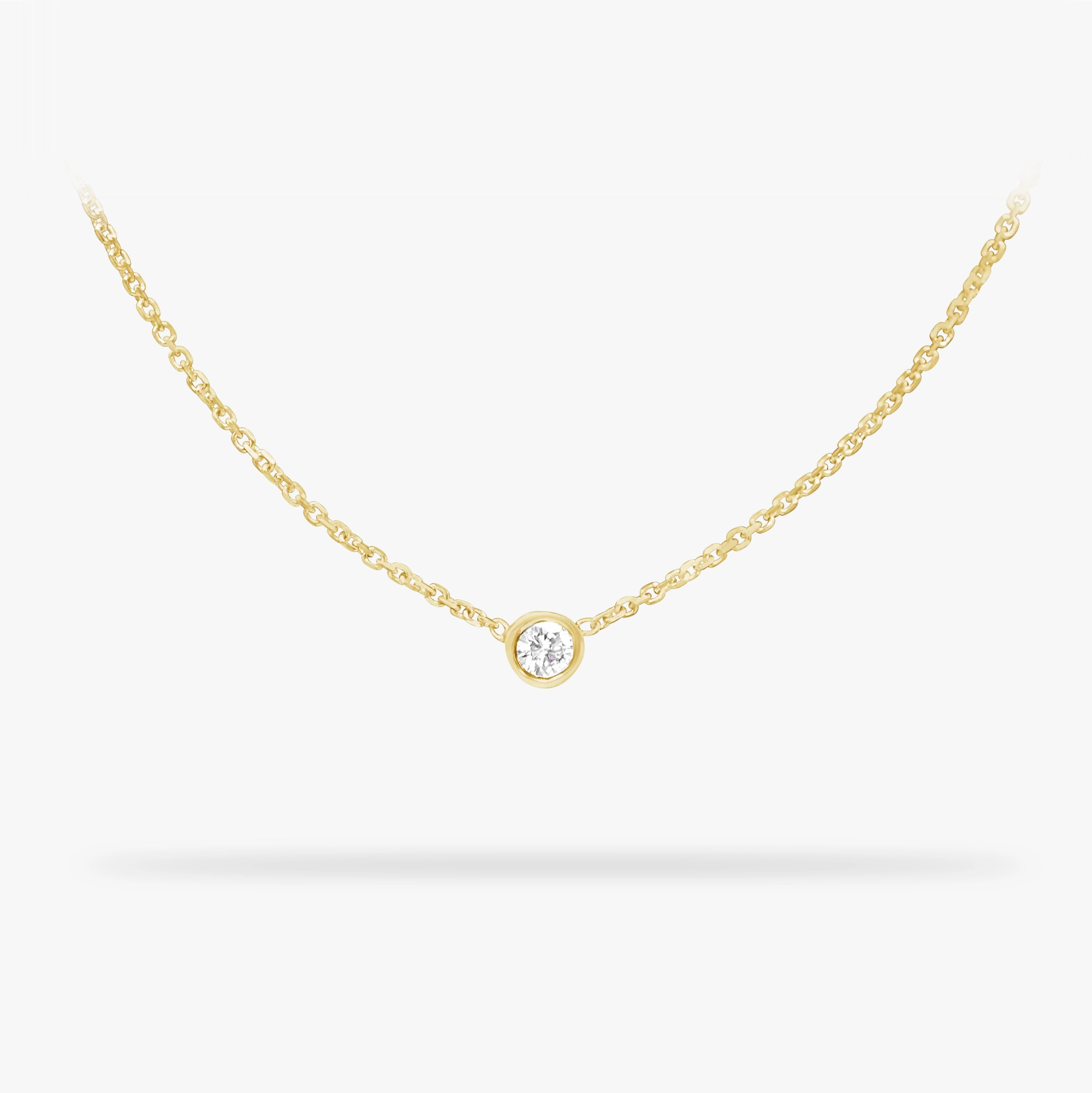 Sophisticated Embellishments Exquisite Edge Birthday Necklace April - Diamond 14k gold necklace