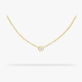 Sophisticated Embellishments Exquisite Edge Birthday Necklace April - Diamond 14k gold necklace
