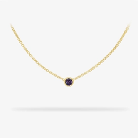 Styled Set Seasonal Shine Birthday Necklace June - Alexandrite 14k gold necklace