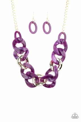 Paparazzi Accessories ? I Have A HAUTE Date - Purple Necklace?Flat Rate Ship $4.50? Seasonal Mood Delicate Feature