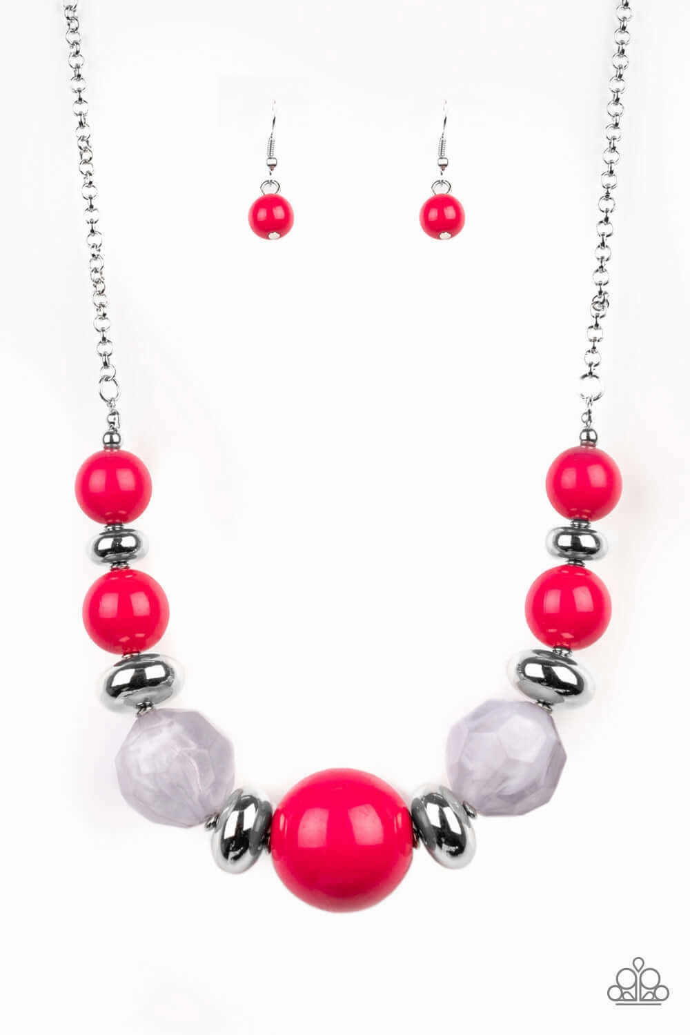 Modern Present Everyday Chic Paparazzi Accessories ? Daytime Drama - Pink Necklace?Flat Rate Ship $4.50?