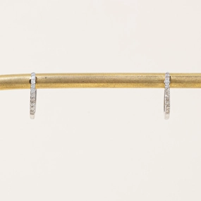 Chic Shape Exclusive Detail '100 Ways' Diamond Huggie Earrings | 0.10ctw |