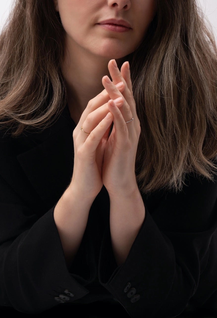 Beautiful Work Balanced Form 14K Solid Gold Solitaire Diamond Ring ?C Elegant Bezel Setting in White, Yellow, or Rose Gold