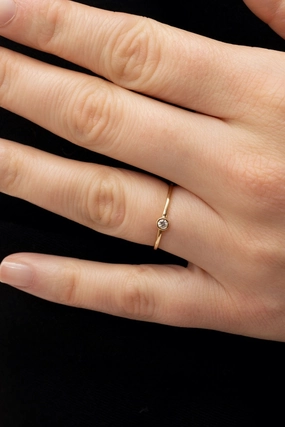 Fantastic Product Quality Expression 14K Solid Gold Solitaire Diamond Ring ?C Elegant Bezel Setting in White, Yellow, or Rose Gold