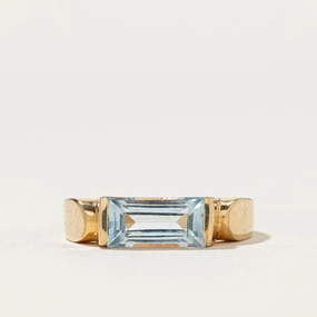 Pretty Touch East West Rectangle Cut Topaz Ring | 1.60ct | SZ 7
