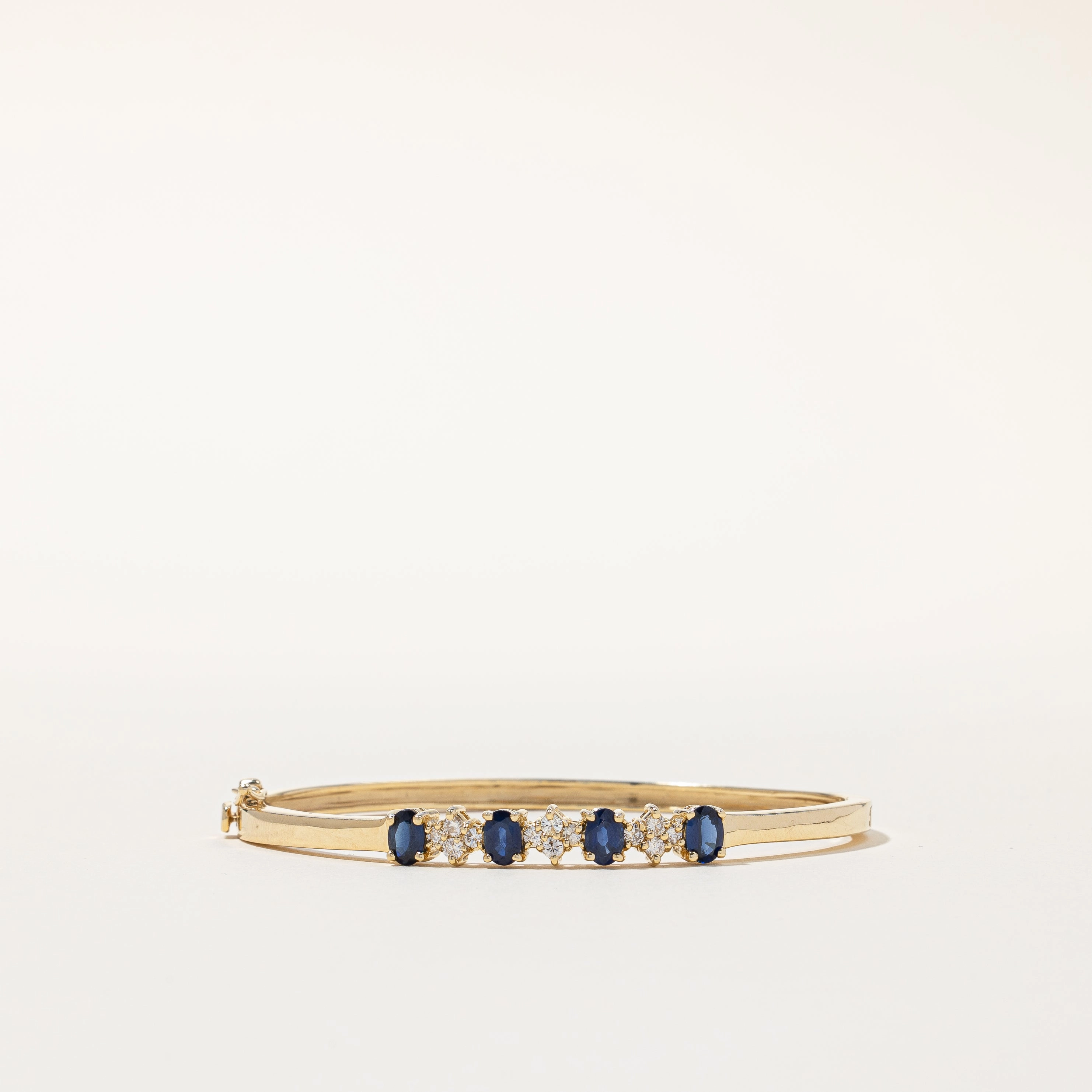 Sapphire & Diamond Bracelet | 1.44ctw, 0.36ctw | 8" | Polished Edge Expressive Touch
