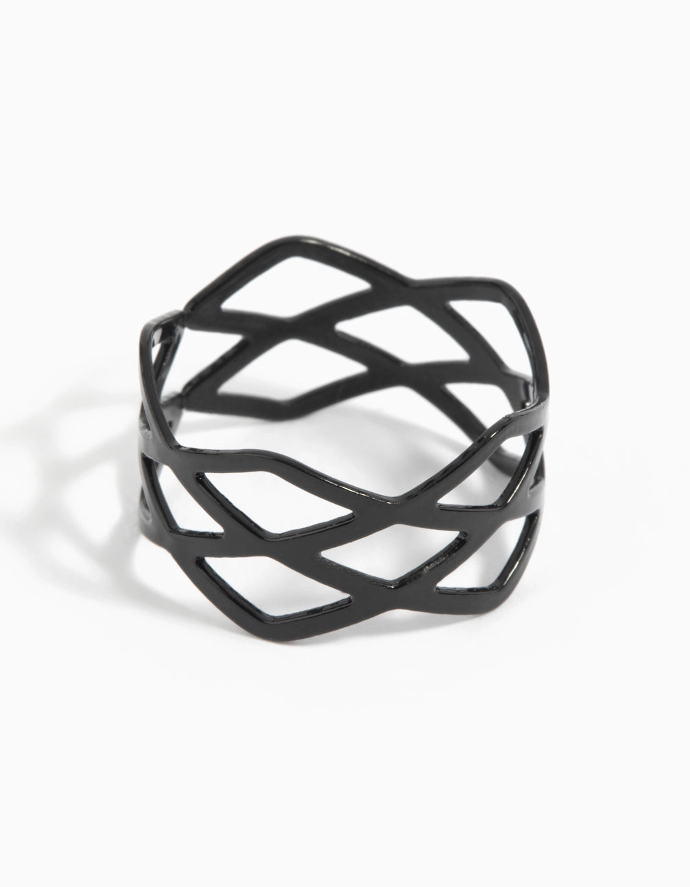Coated Metal Multi Crossover Ring Creative Adornment Graceful Detail