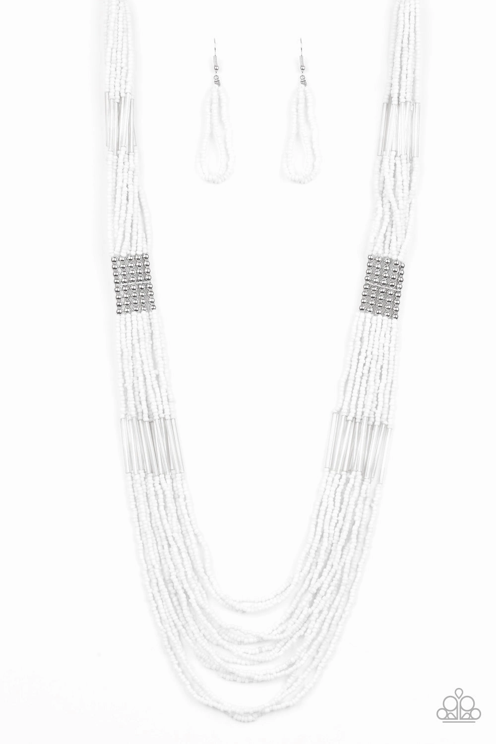 Refined Accent Contemporary Gift Paparazzi Accessories ? Let It BEAD - White Necklace?Flat Rate Ship $4.50?