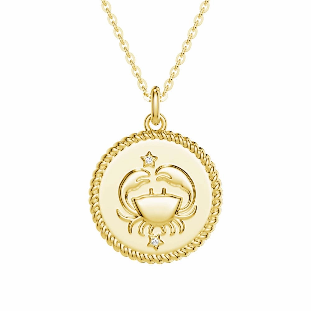 Birthday Wish Cancer Constellation Lab Grown Diamond Birthstone Pendant Necklace