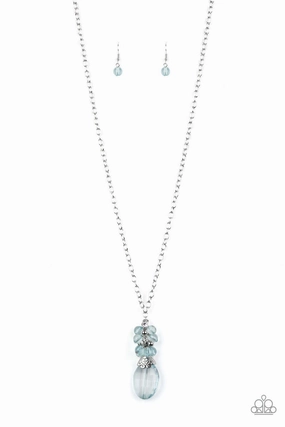 Fashion Lady Affordable Jewelry Paparazzi Accessories ? Crystal Cascade - Blue Necklace?Flat Rate Ship $4.50?