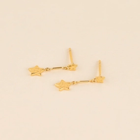 Star Drop Stud Earrings Chic piece