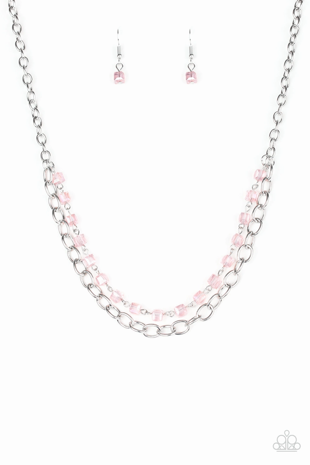 Paparazzi Accessories ? Block Party Princess - Pink Necklace?Flat Rate Ship $4.50? Office Wear Item Splendid Design