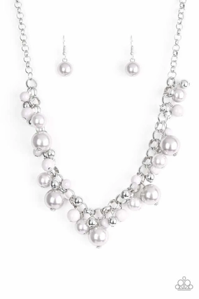 Office Wear Pure Highlight Paparazzi Accessories ?The Upstater - Silver Necklace? Flat Rate Ship $4.50?