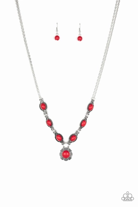 Paparazzi Accessories ? Desert Dreamin - Red Necklace?Flat Rate Ship $4.50? Cool Detail