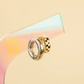 Checkered Chunky Stack Pack (2 Pack) Modern Aesthetic Chic Evening