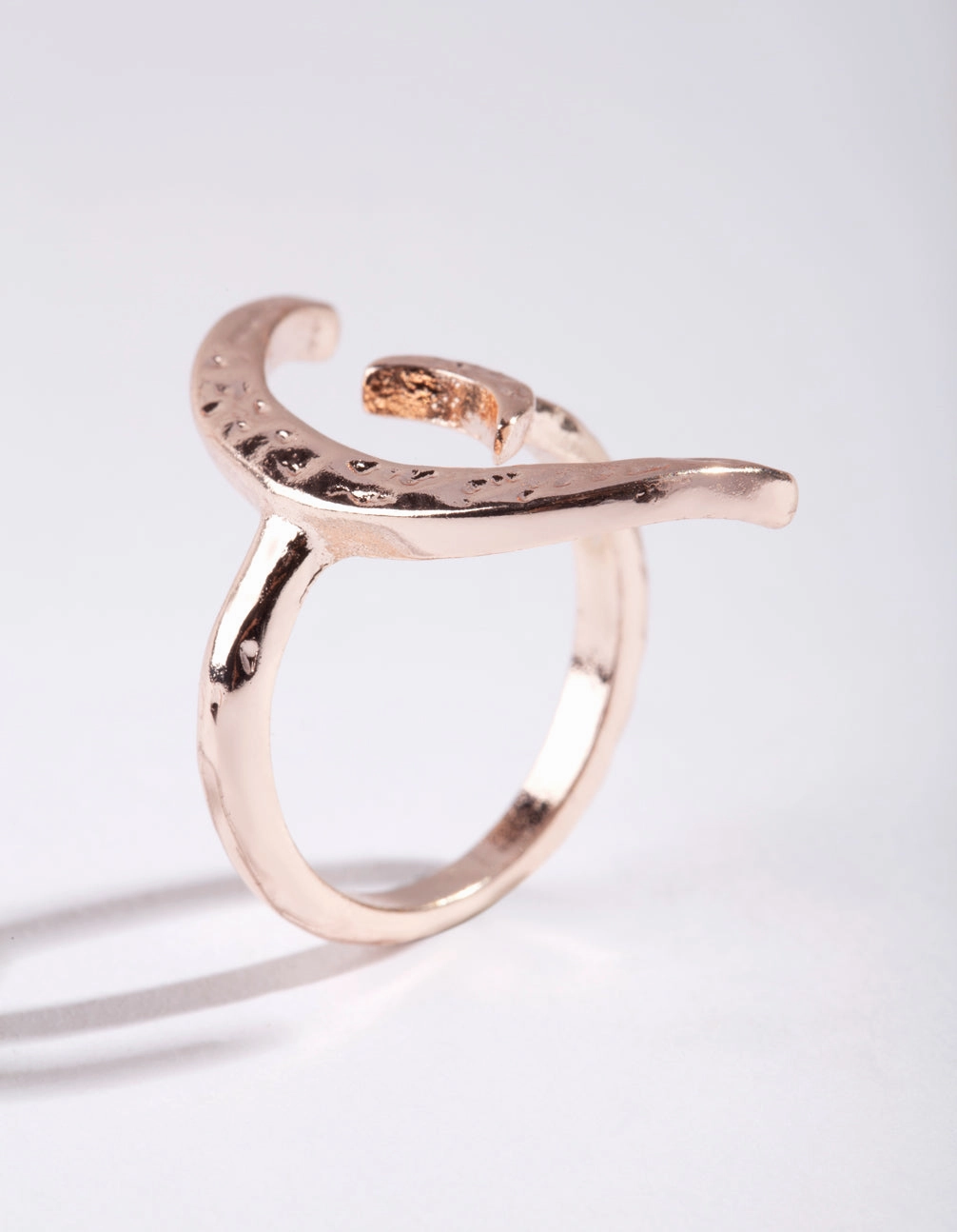 Casual Gift Stylish Item Rose Gold Crescent Moon Open Ring