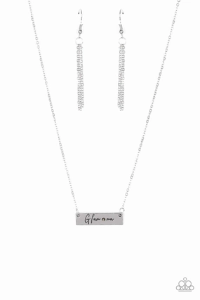 Paparazzi Accessories ? The GLAM-ma - Silver Necklace?Flat Rate Ship $4.50? Fashion Mix