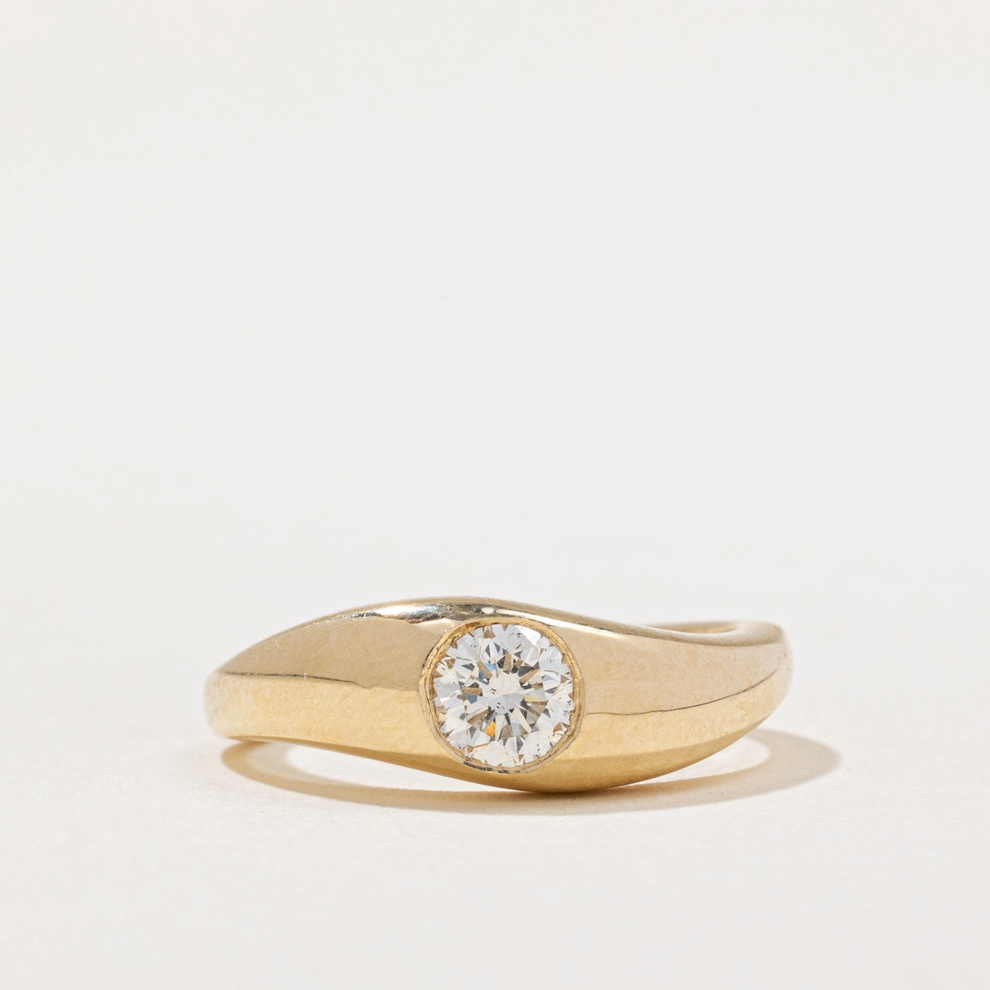 '100 Ways' Flush Set Diamond Wave Ring | 0.49ct | SZ 6.5 | Vivid Accent Artful Edge