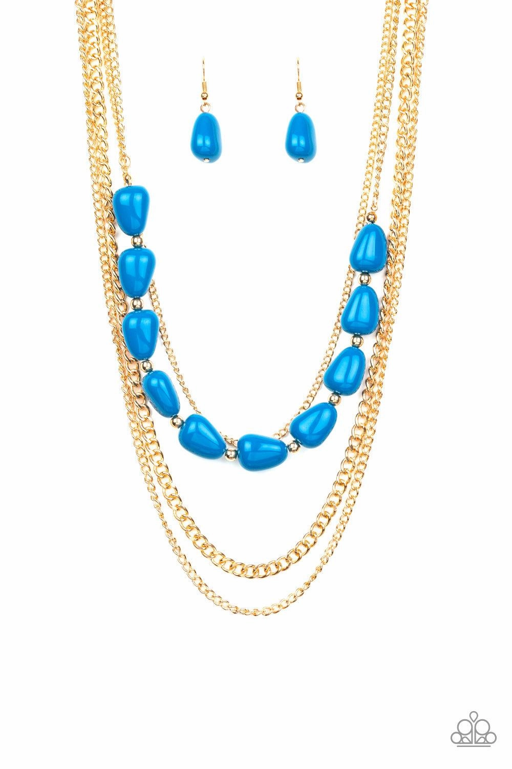 Paparazzi Accessories ? Trend Status - Blue Necklace?Flat Rate Ship $4.50? Locket Item Delicate Feature
