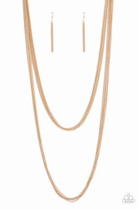 Classic Style Paparazzi Accessories ?Save Your TIERS - Gold Necklace?Flat Rate Ship $4.50?