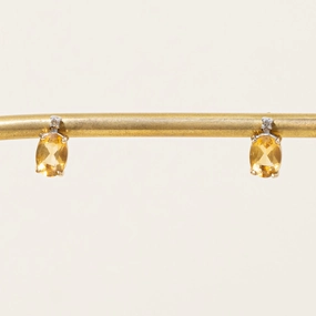 Citrine & Diamond Earrings | 1.20ctw, 0.01ctw | Daywear Fit Holiday Glow