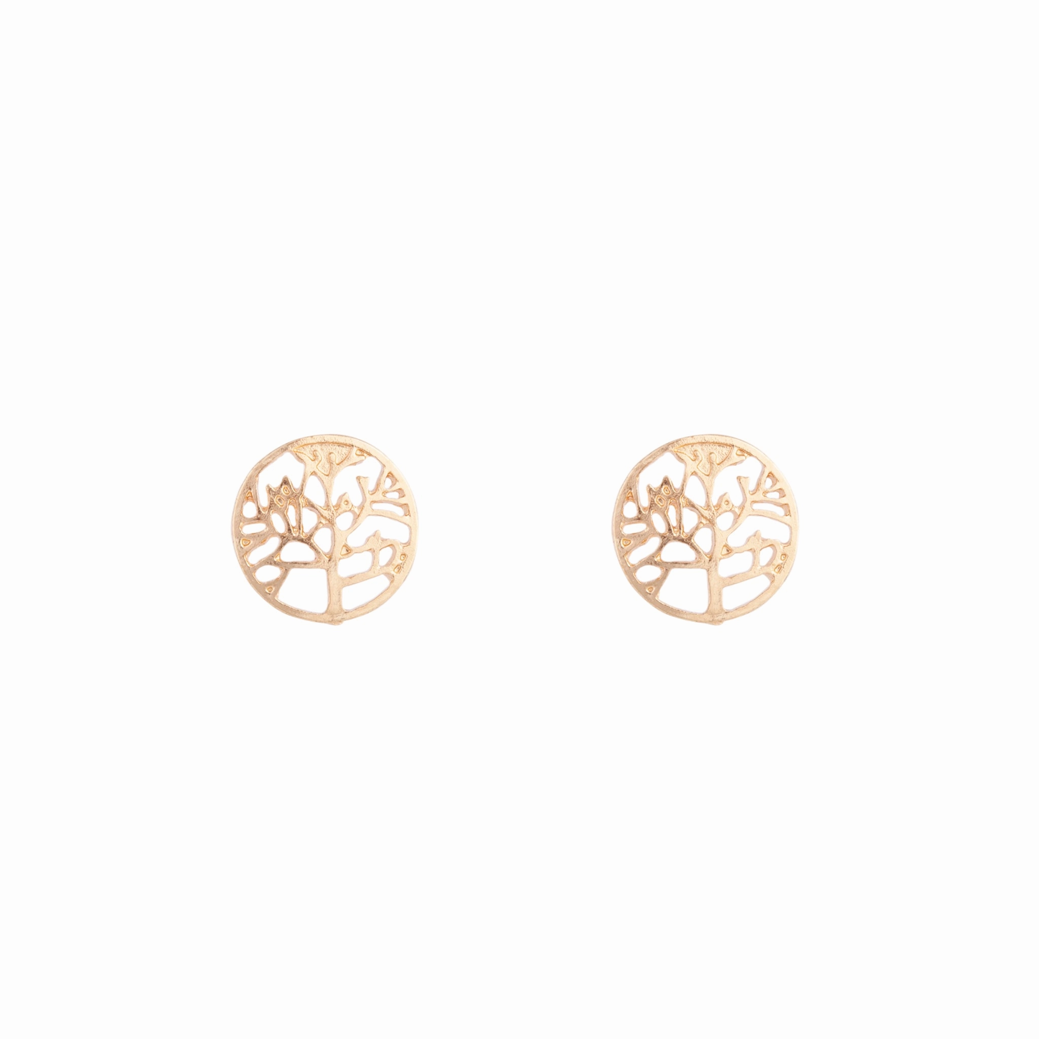 Artistic Decoration High-Quality Appearance Gold Tree Of Life Stud Earrings