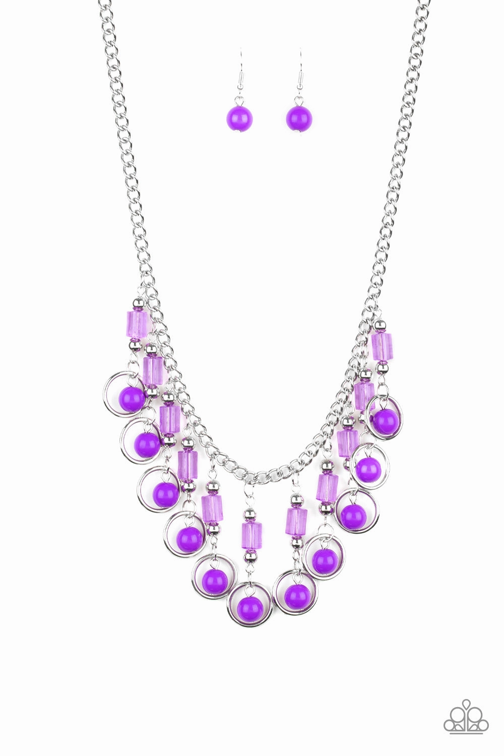 Paparazzi Accessories ? Cool Cascade - Purple Necklace?Flat Rate Ship $4.50? Trendy Accent