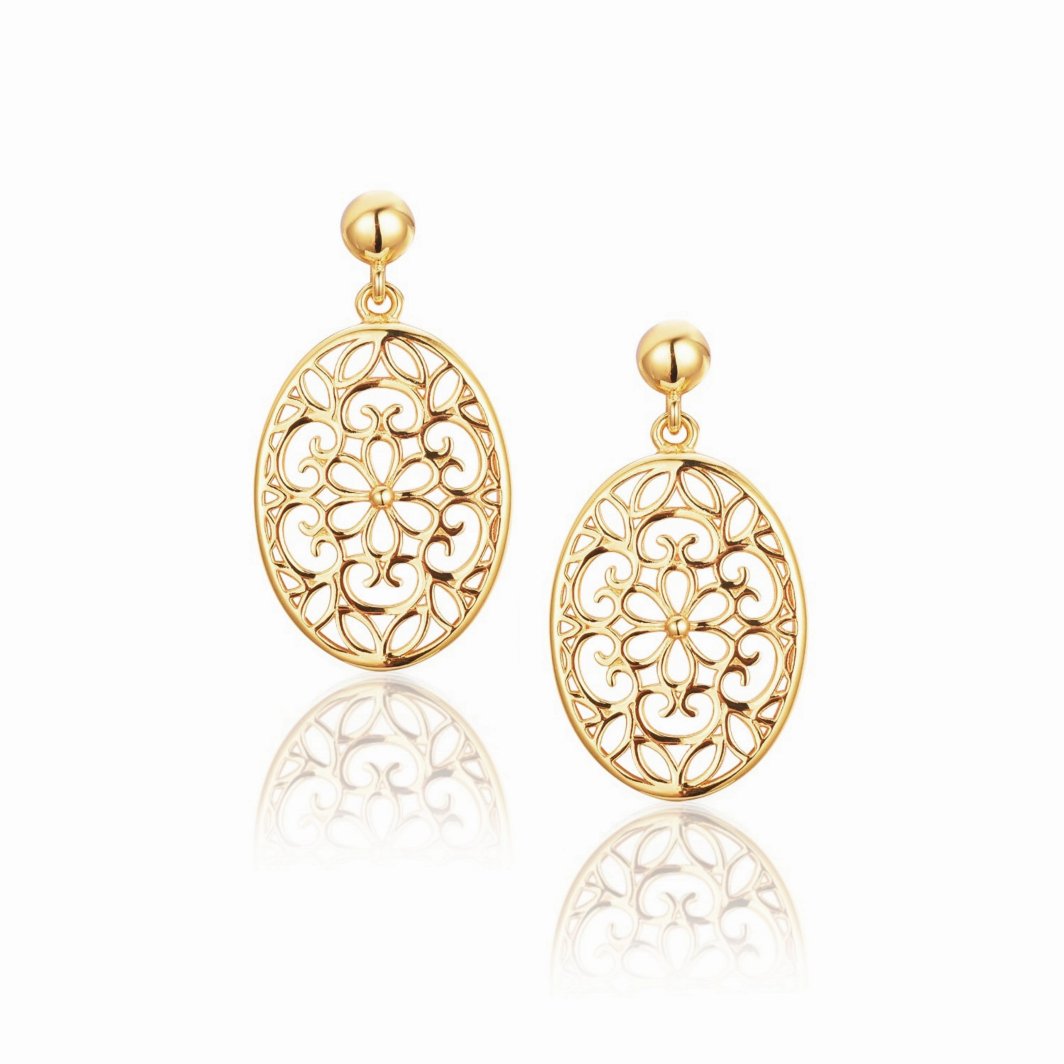 Sterling Silver Mother of Pearl Gold Overlay Earring Corporate Trinket Minimalist Product