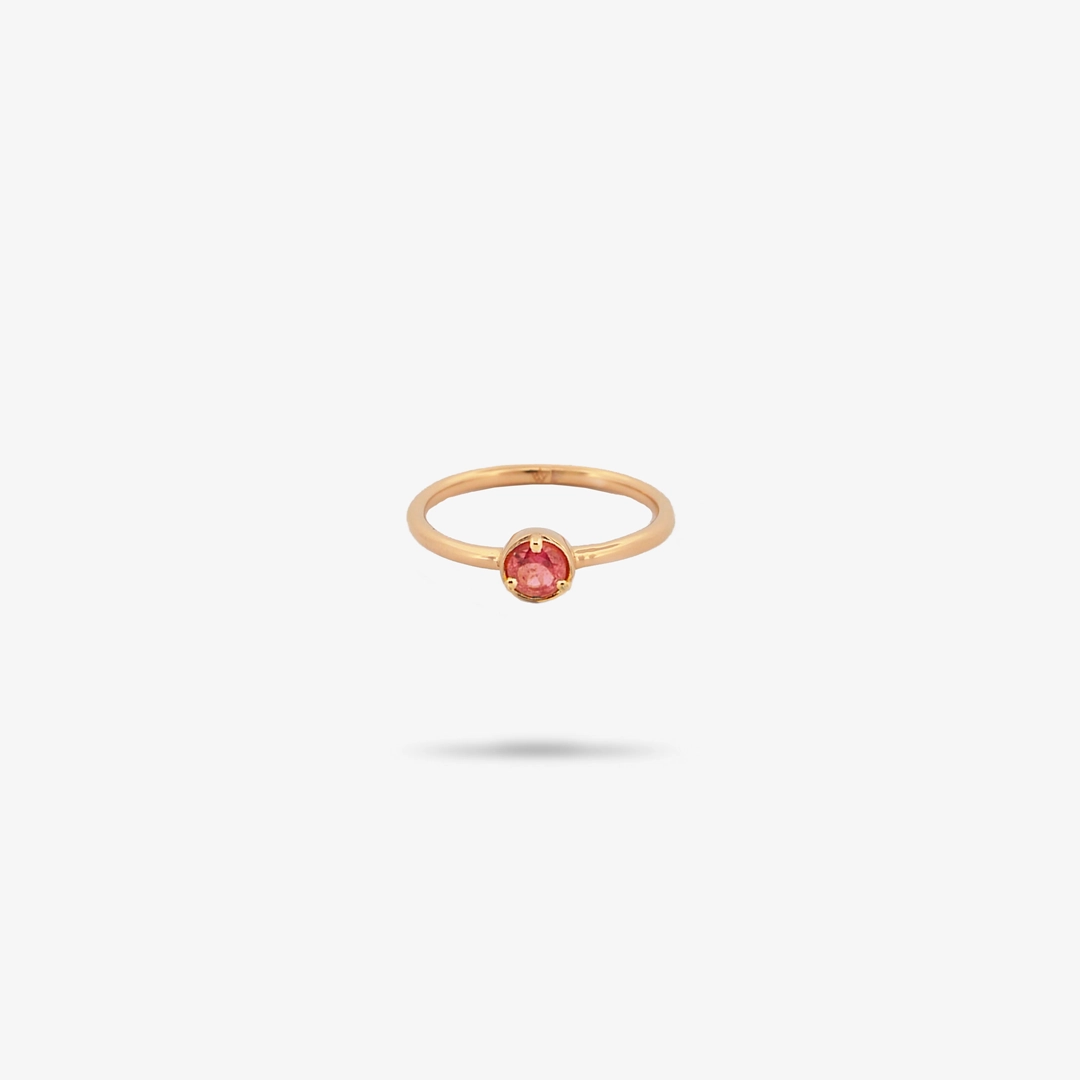 Weekend Glow Work Day Style Amare Wear Pink Tourmaline Solitaire Ring- October Birthstone