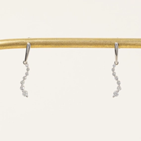 Fine finishing Graceful Charm Diamond Wave Drop Earrings | 0.23ctw |