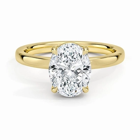 Mood Match Classic Solitaire Oval Cut Moissanite Engagement Ring
