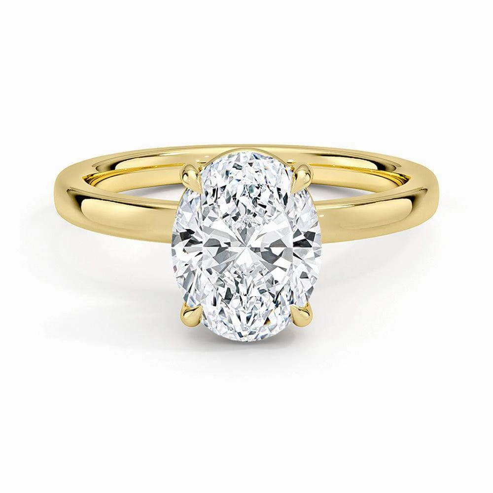 Mood Match Classic Solitaire Oval Cut Moissanite Engagement Ring
