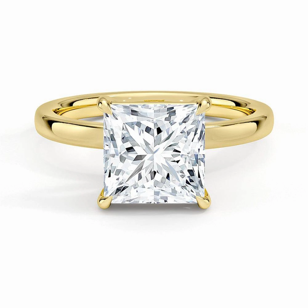 Amazing Article Vintage Keepsake Classic Solitaire Princess Cut Moissanite Engagement Ring