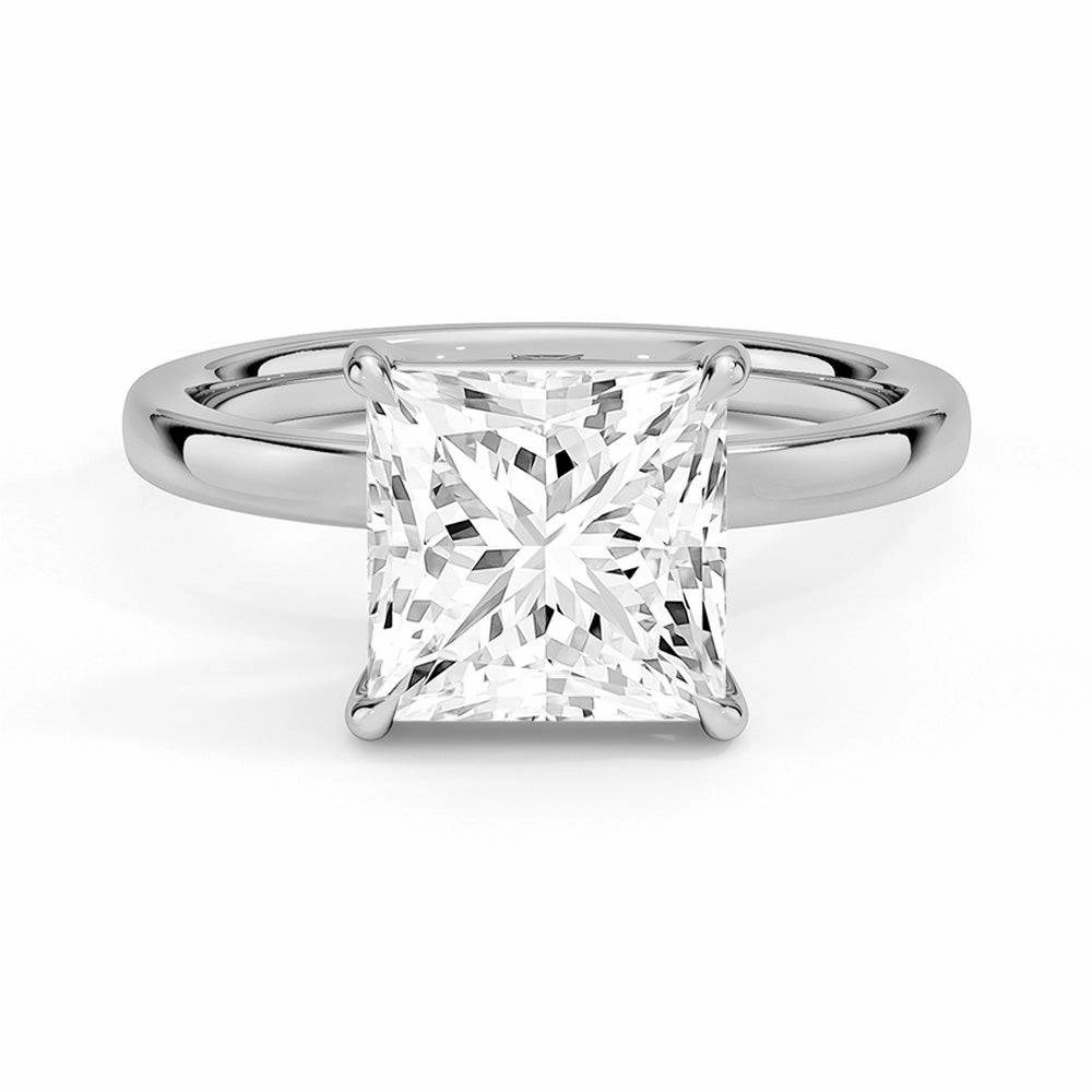 Inspiring Gift Amazing Gift Classic Solitaire Princess Cut Moissanite Engagement Ring
