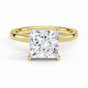 Amazing Article Vintage Keepsake Classic Solitaire Princess Cut Moissanite Engagement Ring