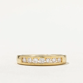 Channel Set Semi Eternity Diamond Band | 0.29ctw | SZ 6 Intricate Work Radiant Style