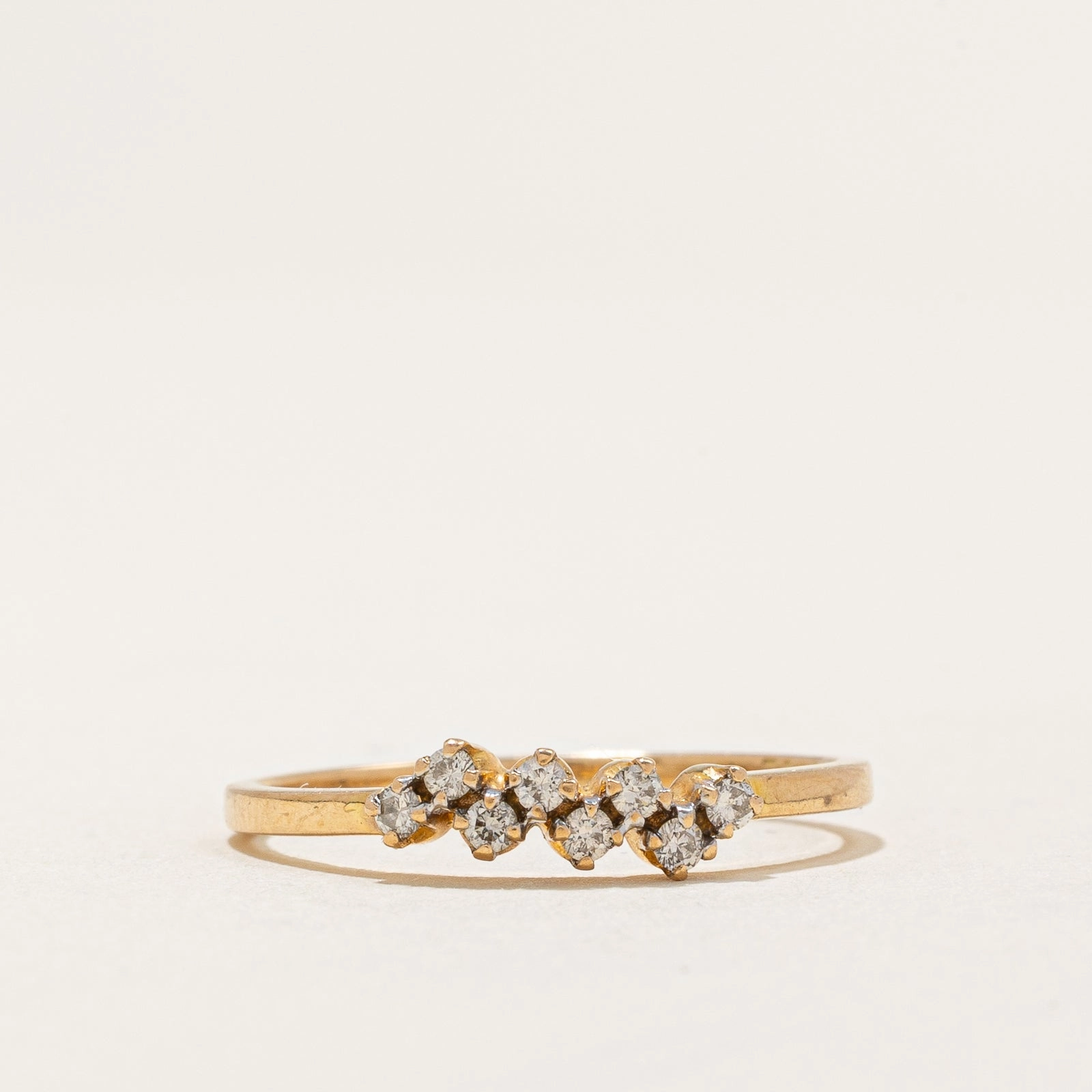 Cluster Diamond Ring | 0.08ctw | SZ 7 Bold Form Opulent Design