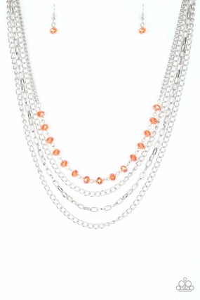 Paparazzi Accessories ? Extravagant Elegance - Orange Necklace?Flat Rate Ship $4.50? Contemporary Look