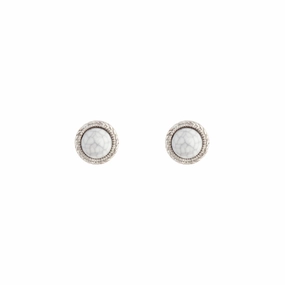 Safe Aesthetic Antique Silver Marble Cracked Earrings