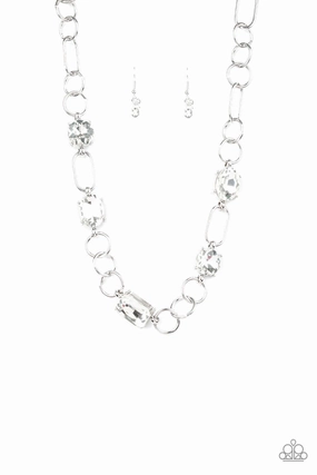 Daily Wear Accessory Lively Charm Paparazzi Accessories ? Urban District - White Necklace?Flat Rate Ship $4.50?