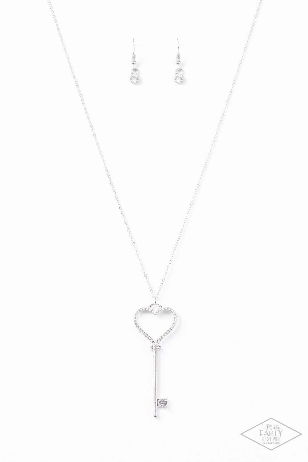Paparazzi Accessories ?Love is Key - White Necklace? Flat Rate Ship $4.50? Dainty Piece