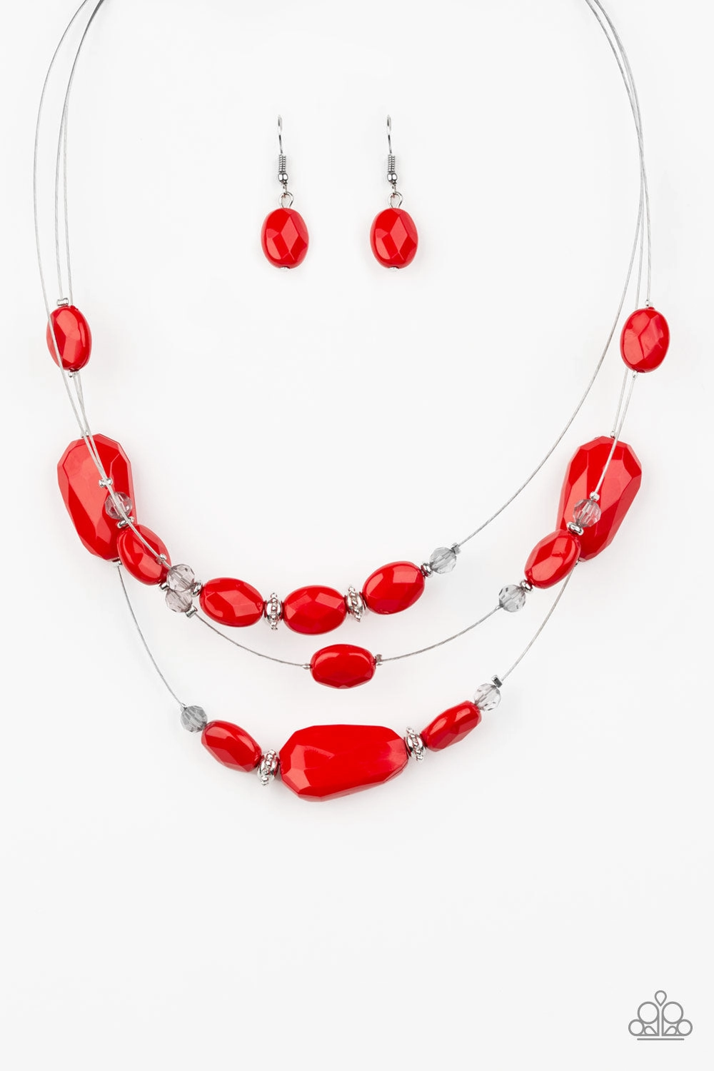 Paparazzi Accessories ? Radiant Reflections - Red Necklace?Flat Rate Ship $4.50? Fantastic Ornament