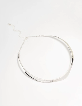 Beautiful Accessory Handcrafted Item Silver Thin Choker Necklace