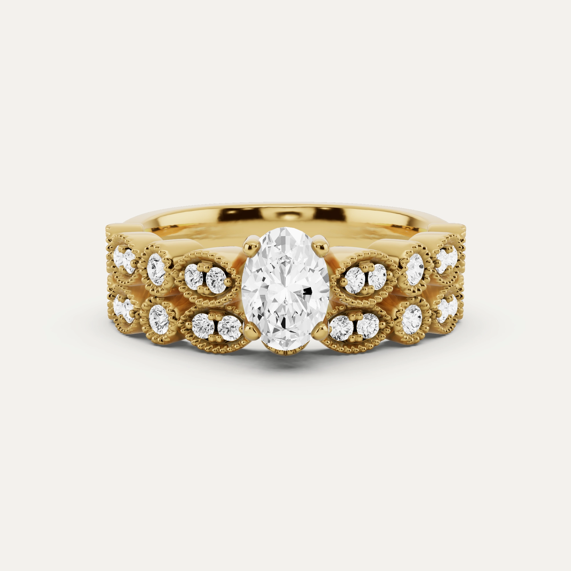 7/8 ctw Oval Diamond Marquise Shape Side Stone Bridal Set Light Detail Enduring Shine