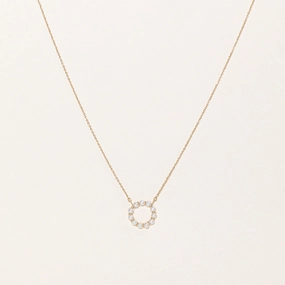 '100 Ways' Freshwater Pearl Wreath Pendant Necklace | 18" | Timeless Finish