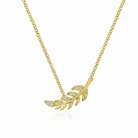 Social Media Item Couture Botanical Foliage Lab Grown Diamond Necklace