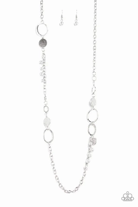 Paparazzi Accessories ?Unapologetic Flirt - Silver Necklace?Flat Rate Ship $4.50? Autumn Look