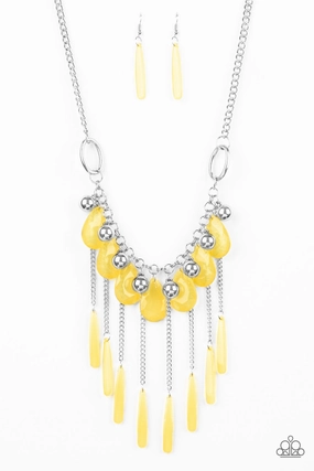 Paparazzi Accessories ? Roaring Riviera - Yellow Necklace?Flat Rate Ship $4.50? premium design