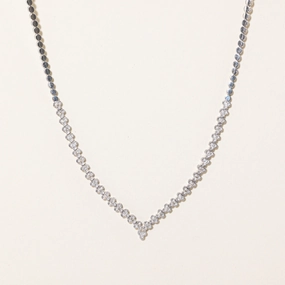 Illusion Set Diamond Necklace | 0.18ctw | 16" | Perfect Pair